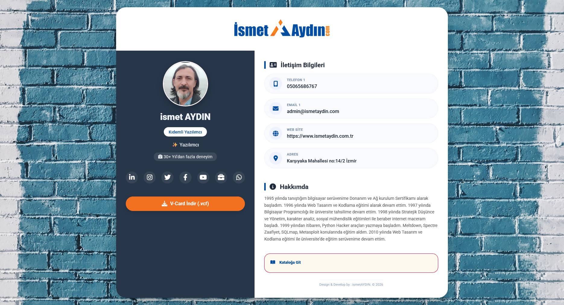 Modern Tuğla Arka Planlı Tema Çıktısı